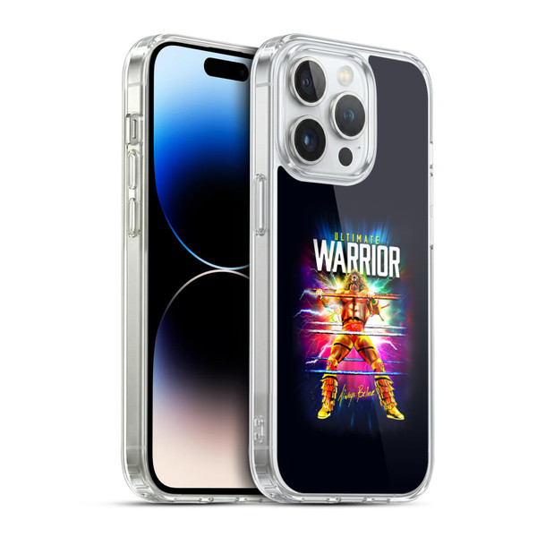 WWE The Ultimate Warrior Retro Blast Soft Gel Case for Apple iPhone 14 Pro & MagSafe