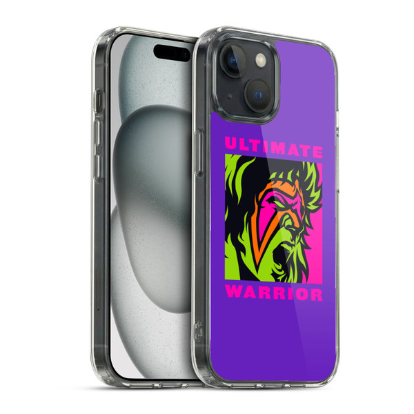 WWE The Ultimate Warrior Illustrated Soft Gel Case for Apple iPhone 15 & MagSafe