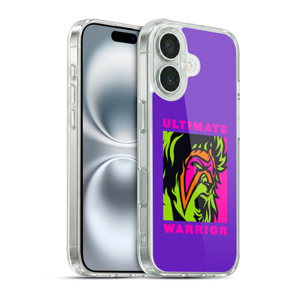 WWE The Ultimate Warrior Illustrated Soft Gel Case for Apple iPhone 16 & MagSafe
