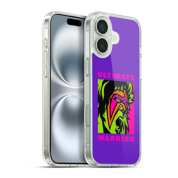 WWE The Ultimate Warrior Illustrated Soft Gel Case for Apple iPhone 16 Plus & MagSafe
