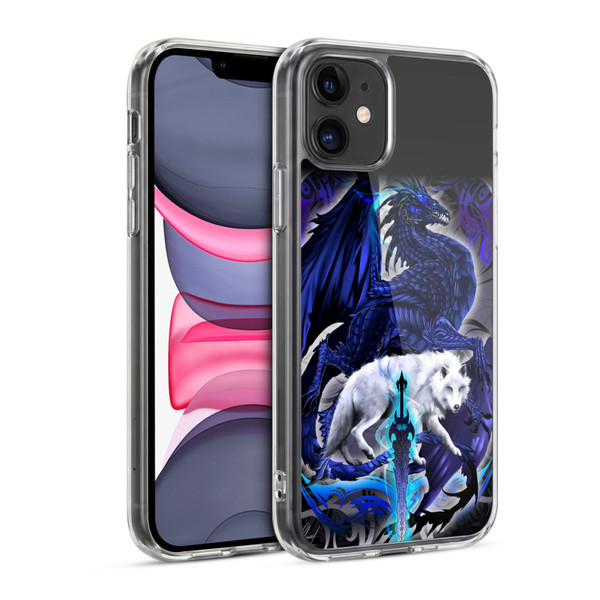 Ruth Thompson Dragons with Swords Alpha Blade & Fantasy Wolf Soft Gel Case for Apple iPhone 11
