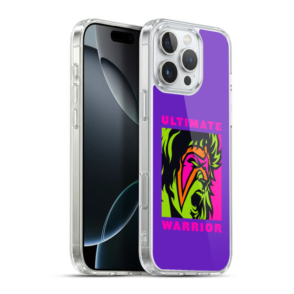 WWE The Ultimate Warrior Illustrated Soft Gel Case for Apple iPhone 16 Pro Max & MagSafe