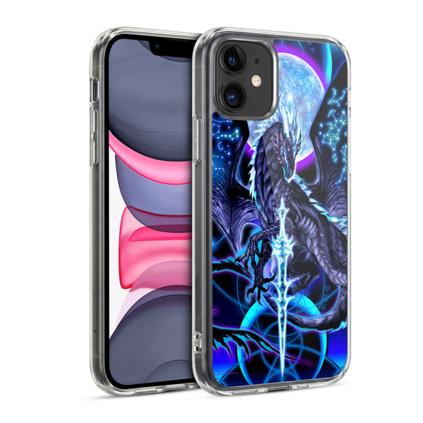 Ruth Thompson Dragons with Swords Night Blade & Constellations Soft Gel Case for Apple iPhone 11