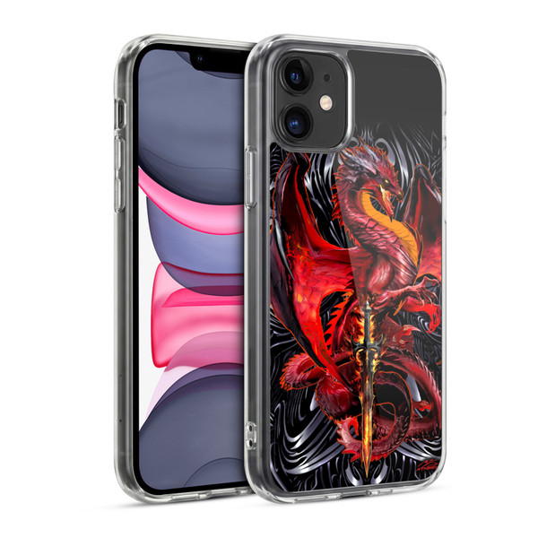Ruth Thompson Dragons with Swords Wrath Blade Soft Gel Case for Apple iPhone 11