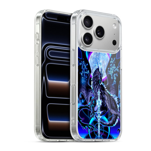 Ruth Thompson Dragons with Swords Night Blade & Constellations Soft Gel Case for Apple iPhone 17 Pro