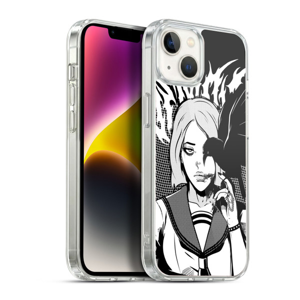 Zombie Makeout Club Art Crow Soft Gel Case for Apple iPhone 14 Plus & MagSafe
