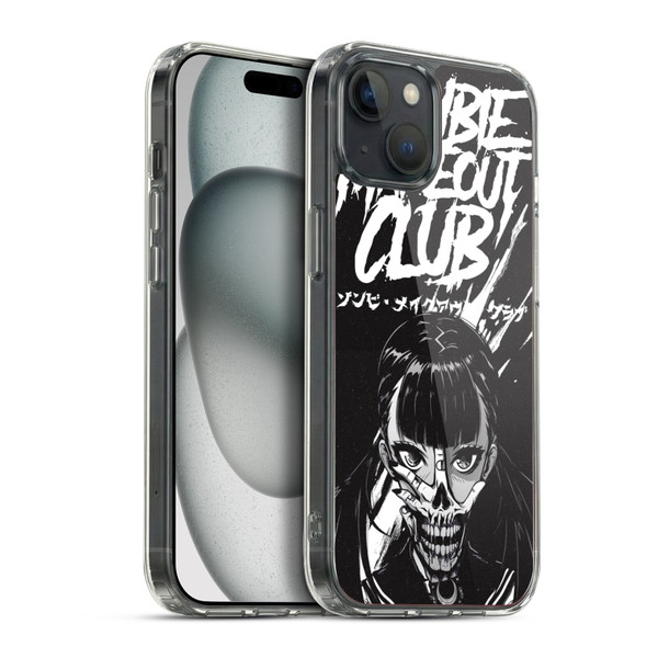 Zombie Makeout Club Art Face Off Soft Gel Case for Apple iPhone 15 Plus & MagSafe