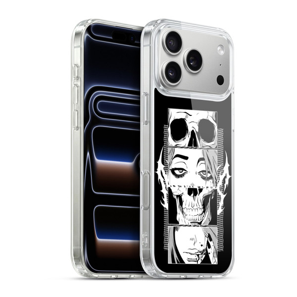 Zombie Makeout Club Art Skull Collage Soft Gel Case for Apple iPhone 17 Pro Max