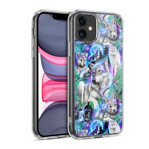 Sheena Pike Animals Daydream Galaxy Wolves Soft Gel Case for Apple iPhone 11