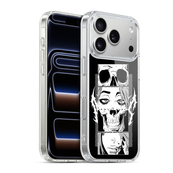 Zombie Makeout Club Art Skull Collage Soft Gel Case for Apple iPhone 17 Pro