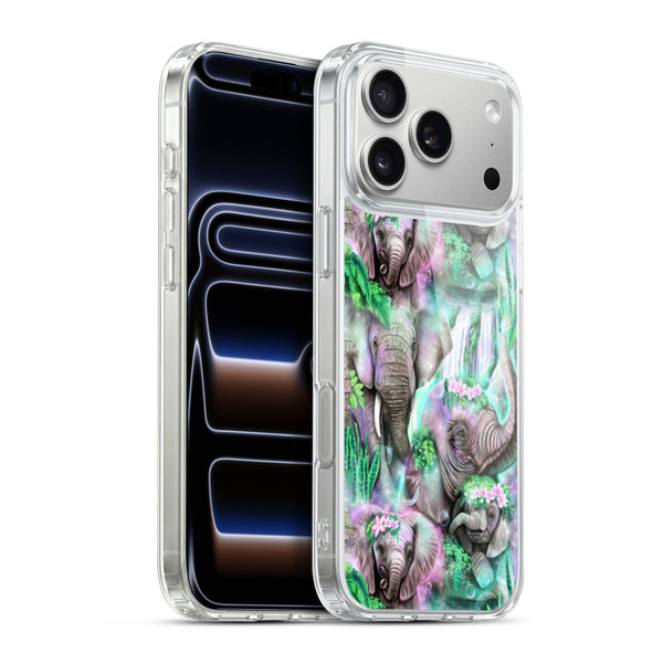 Sheena Pike Animals Daydream Elephants Lagoon Soft Gel Case for Apple iPhone 17 Pro Max