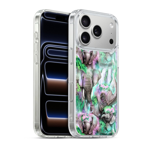 Sheena Pike Animals Daydream Elephants Lagoon Soft Gel Case for Apple iPhone 17 Pro