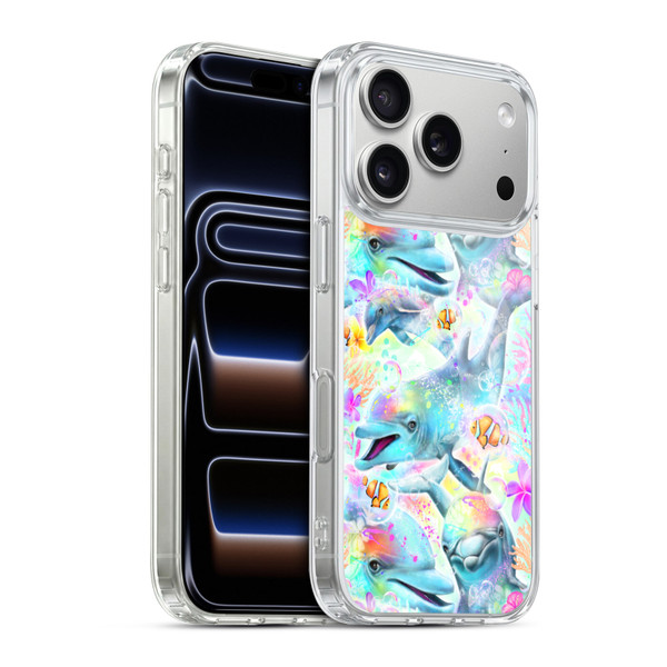Sheena Pike Animals Rainbow Dolphins & Fish Soft Gel Case for Apple iPhone 17 Pro