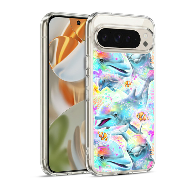Sheena Pike Animals Rainbow Dolphins & Fish Soft Gel Case for Google Pixel 9 / Pixel 9 Pro