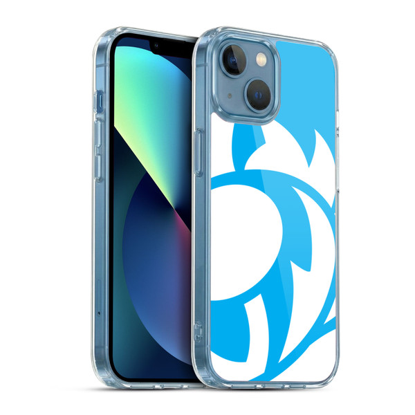 Scotland Rugby Oversized Thistle Sky Blue Soft Gel Case for Apple iPhone 13 Mini & MagSafe