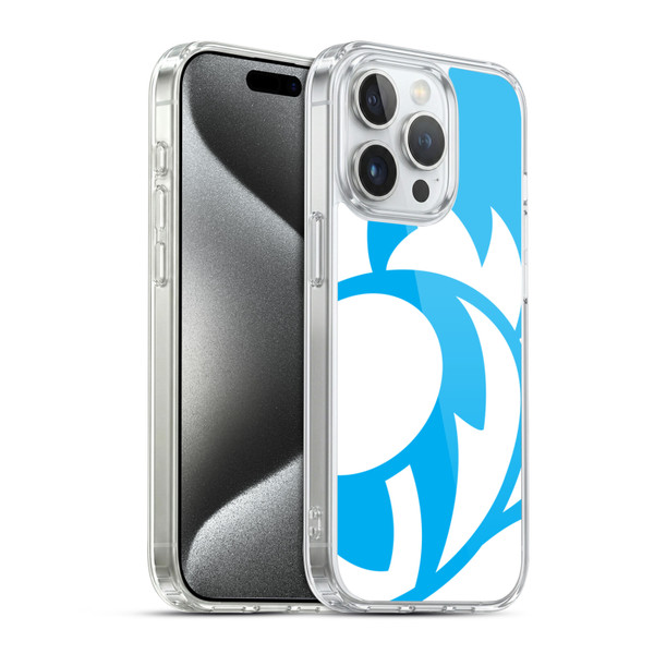 Scotland Rugby Oversized Thistle Sky Blue Soft Gel Case for Apple iPhone 15 Pro & MagSafe