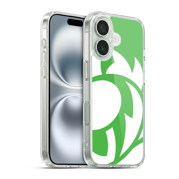 Scotland Rugby Oversized Thistle Grass Green Soft Gel Case for Apple iPhone 16 & MagSafe
