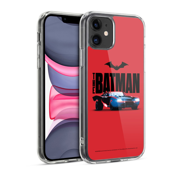 The Batman Neo-Noir Graphics Batmobile Soft Gel Case for Apple iPhone 11