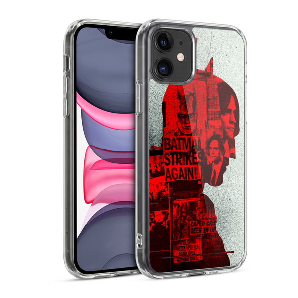 The Batman Neo-Noir Graphics Collage Soft Gel Case for Apple iPhone 11