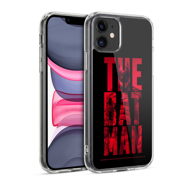 The Batman Neo-Noir Graphics Typography Soft Gel Case for Apple iPhone 11