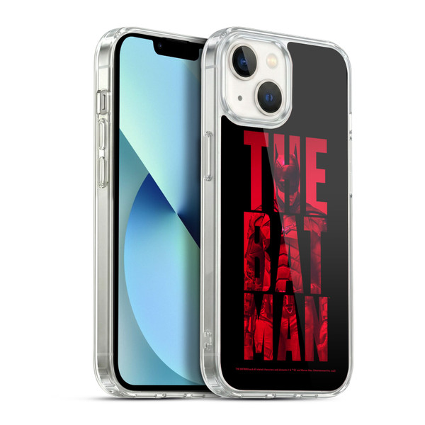 The Batman Neo-Noir Graphics Typography Soft Gel Case for Apple iPhone 13