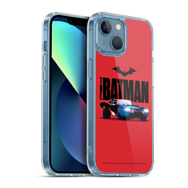 The Batman Neo-Noir Graphics Batmobile Soft Gel Case for Apple iPhone 13 Mini & MagSafe