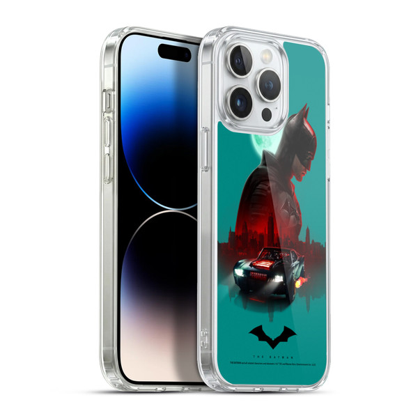 The Batman Neo-Noir Graphics Gotham Batmobile Soft Gel Case for Apple iPhone 13 Pro Max & MagSafe