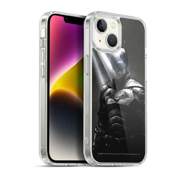The Batman Neo-Noir Graphics Black And White Soft Gel Case for Apple iPhone 14