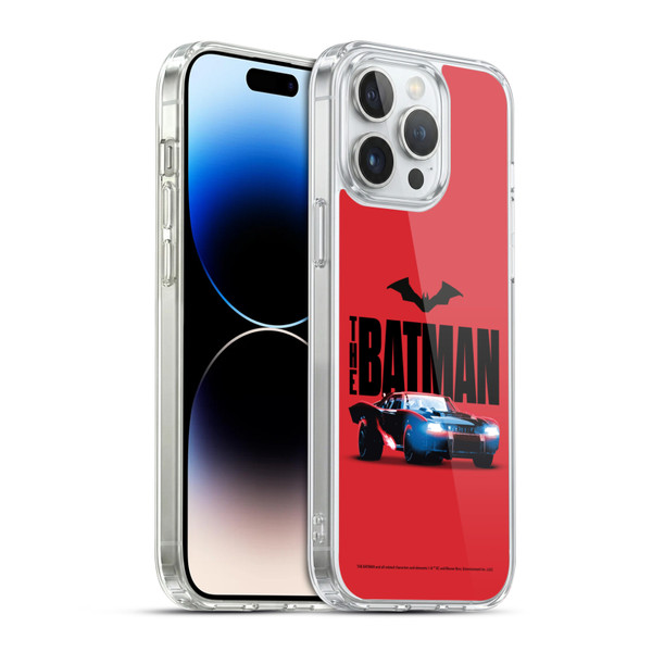 The Batman Neo-Noir Graphics Batmobile Soft Gel Case for Apple iPhone 14 Pro Max & MagSafe