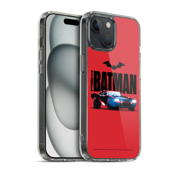 The Batman Neo-Noir Graphics Batmobile Soft Gel Case for Apple iPhone 15 & MagSafe