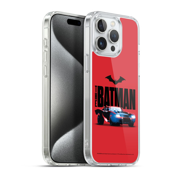 The Batman Neo-Noir Graphics Batmobile Soft Gel Case for Apple iPhone 15 Pro Max & MagSafe