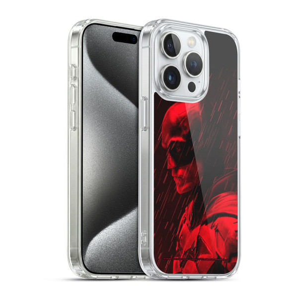 The Batman Neo-Noir Graphics Red Rain Soft Gel Case for Apple iPhone 15 Pro & MagSafe