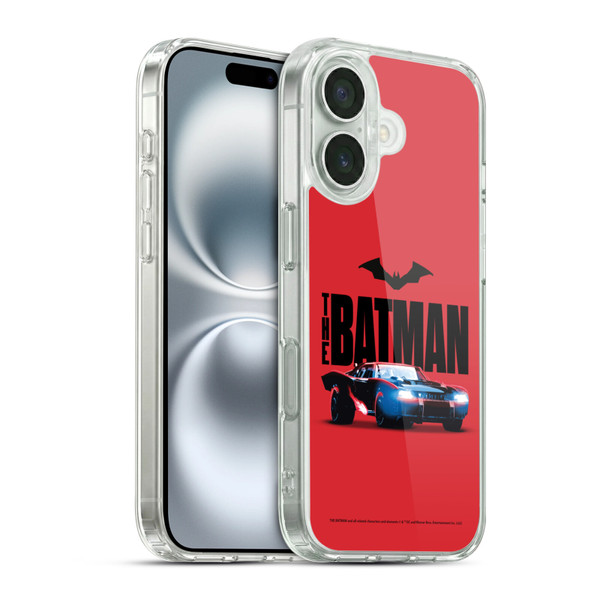 The Batman Neo-Noir Graphics Batmobile Soft Gel Case for Apple iPhone 16 & MagSafe