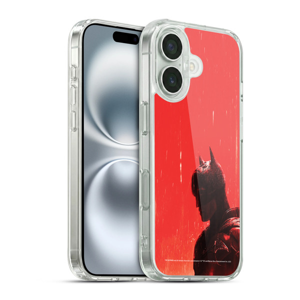 The Batman Neo-Noir Graphics Rain Soft Gel Case for Apple iPhone 16 & MagSafe