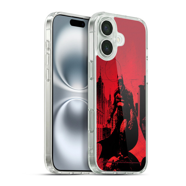 The Batman Neo-Noir Graphics Teaser Poster Soft Gel Case for Apple iPhone 16 Plus & MagSafe