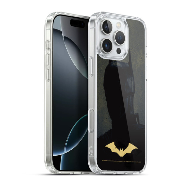 The Batman Neo-Noir Graphics Silhouette Gold Logo Soft Gel Case for Apple iPhone 16 Pro Max & MagSafe