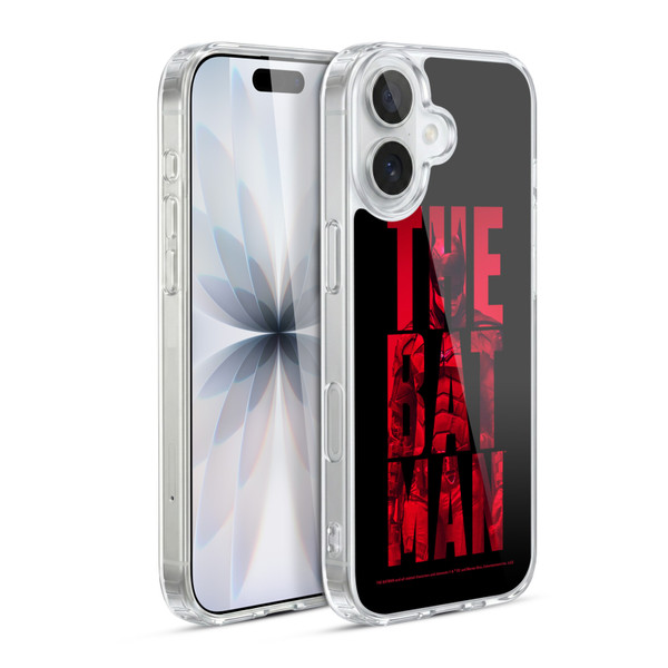 The Batman Neo-Noir Graphics Typography Soft Gel Case for Apple iPhone 17