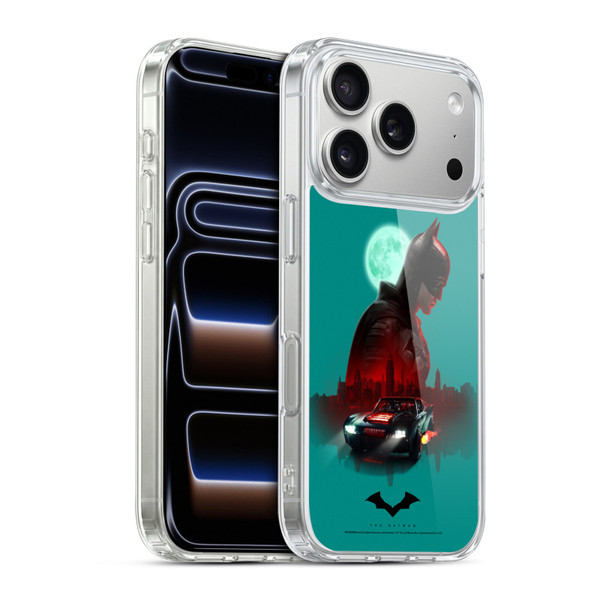 The Batman Neo-Noir Graphics Gotham Batmobile Soft Gel Case for Apple iPhone 17 Pro