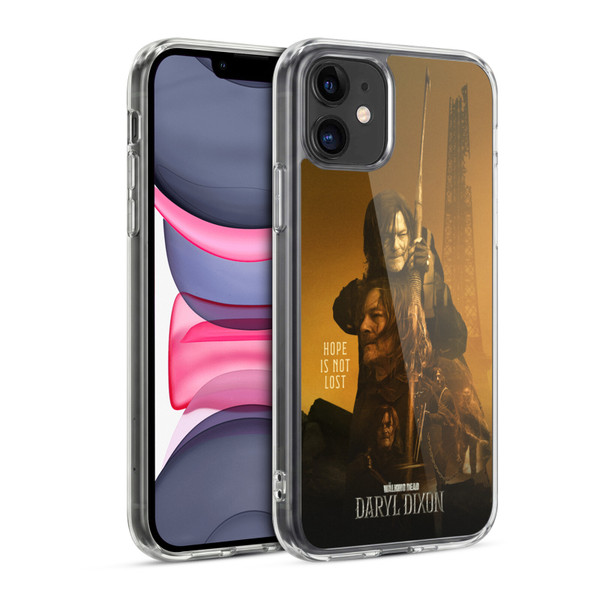 The Walking Dead: Daryl Dixon Key Art Double Exposure Soft Gel Case for Apple iPhone 11