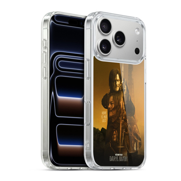 The Walking Dead: Daryl Dixon Key Art Double Exposure Soft Gel Case for Apple iPhone 17 Pro