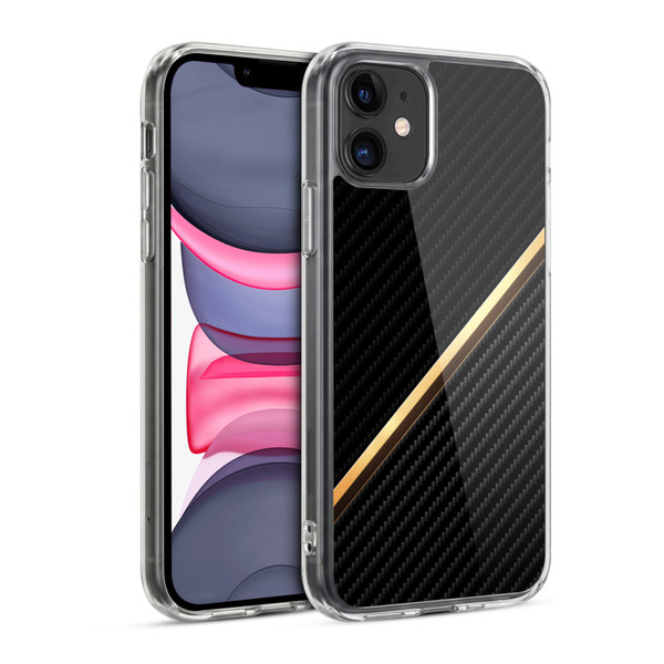 Alyn Spiller Carbon Fiber Gold Soft Gel Case for Apple iPhone 11