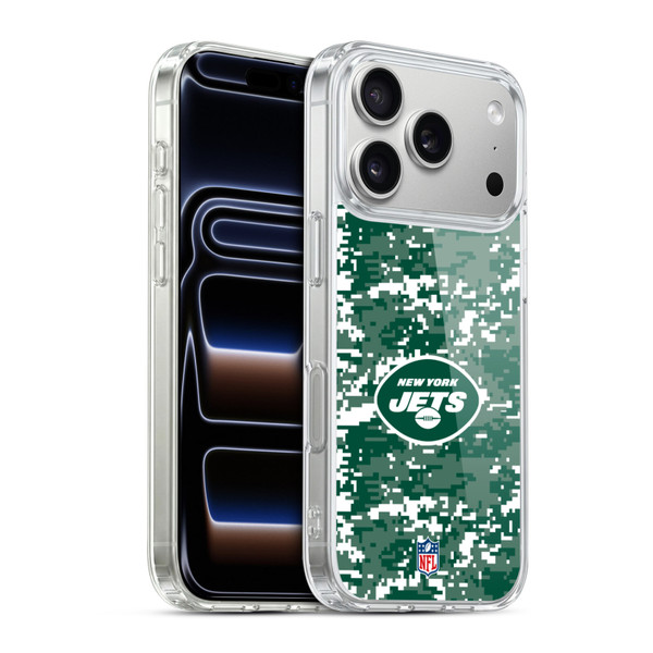 NFL New York Jets Graphics Digital Camouflage Soft Gel Case for Apple iPhone 17 Pro