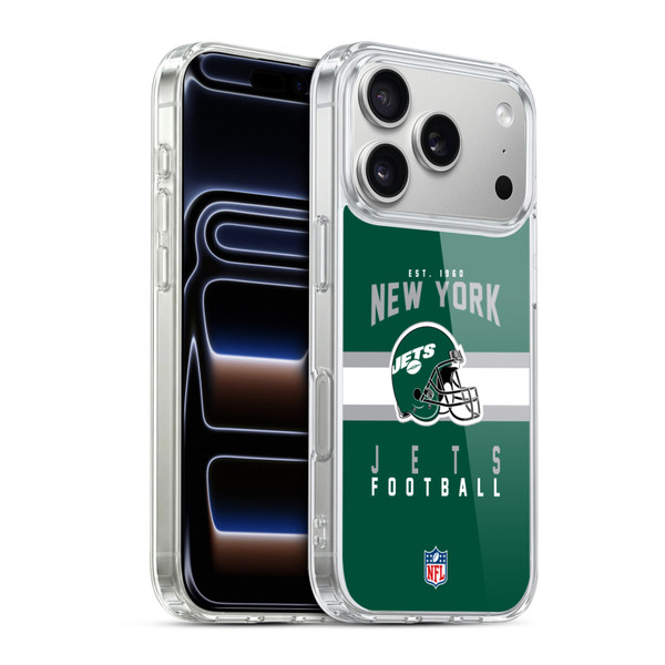 NFL New York Jets Graphics Helmet Typography Soft Gel Case for Apple iPhone 17 Pro