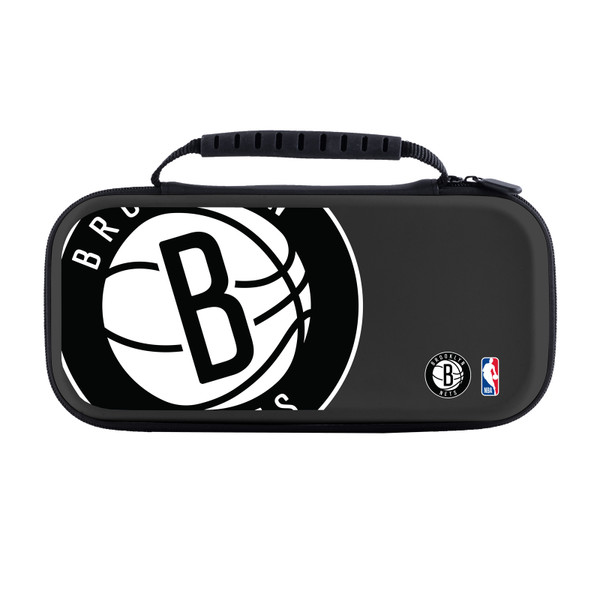 NBA Brooklyn Nets Logo Oversized Text Hard Storage Travel Carry Case for Nintendo Switch 2