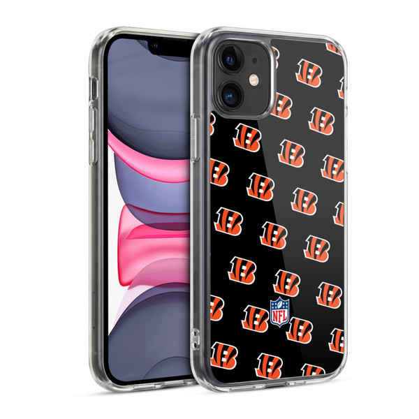 NFL Cincinnati Bengals Artwork Patterns Soft Gel Case for Apple iPhone 11