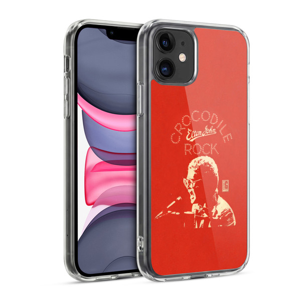 Elton John Artwork Crocodile Rock Single Soft Gel Case for Apple iPhone 11