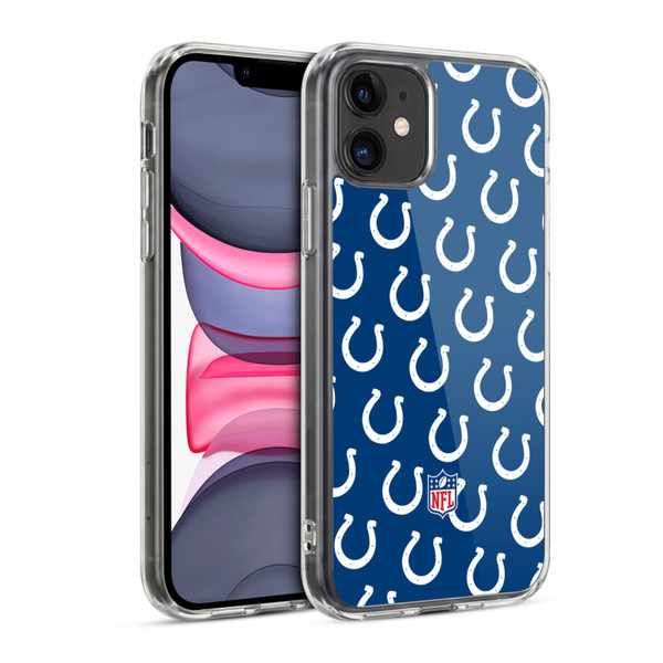 NFL Indianapolis Colts Artwork Patterns Soft Gel Case for Apple iPhone 11