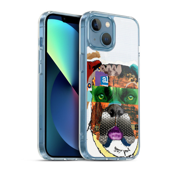 Michel Keck Dogs 4 Boxer Soft Gel Case for Apple iPhone 13 Mini & MagSafe