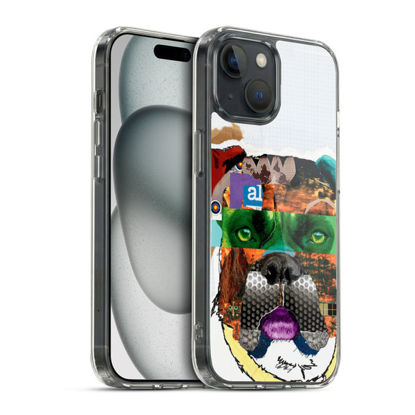 Michel Keck Dogs 4 Boxer Soft Gel Case for Apple iPhone 15 & MagSafe