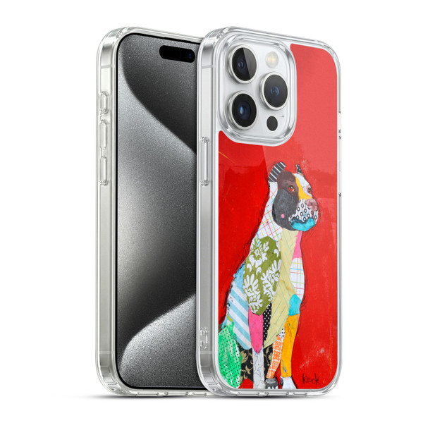 Michel Keck Dogs 4 Pitbull Soft Gel Case for Apple iPhone 15 Pro & MagSafe